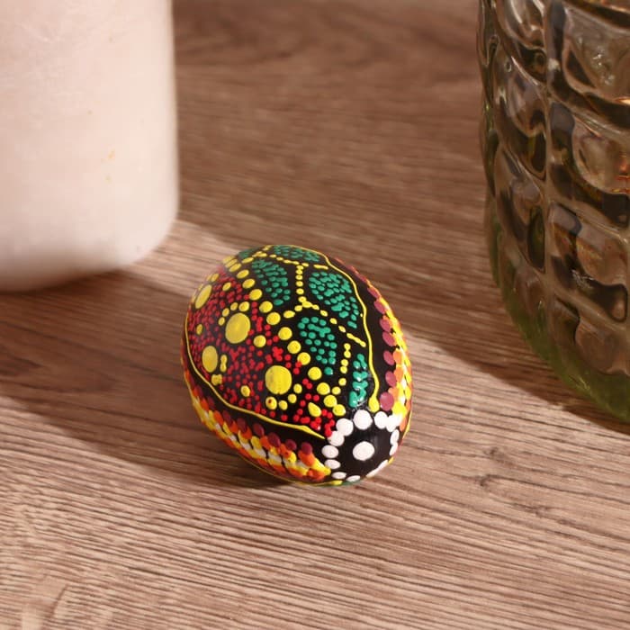 Сувенирный музыкальный инструмент Маракас «Яйцо с узором - точечная роспись», 7×5×5 см