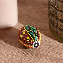 Сувенирный музыкальный инструмент Маракас «Яйцо с узором - точечная роспись», 7×5×5 см