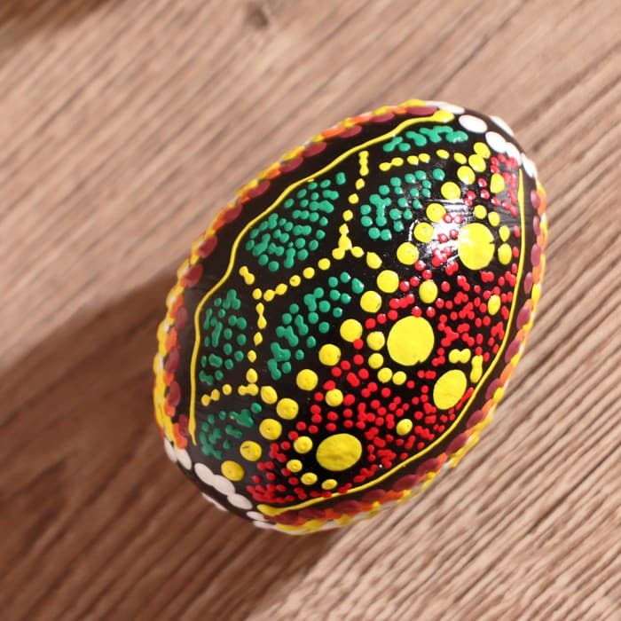 Сувенирный музыкальный инструмент Маракас «Яйцо с узором - точечная роспись», 7×5×5 см