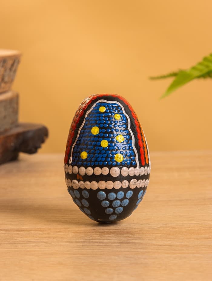 Сувенирный музыкальный инструмент Маракас «Яйцо с узором - точечная роспись», 7×5×5 см