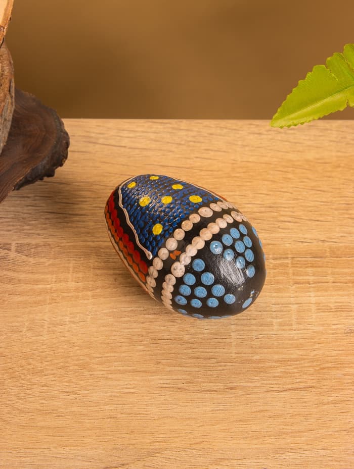 Сувенирный музыкальный инструмент Маракас «Яйцо с узором - точечная роспись», 7×5×5 см