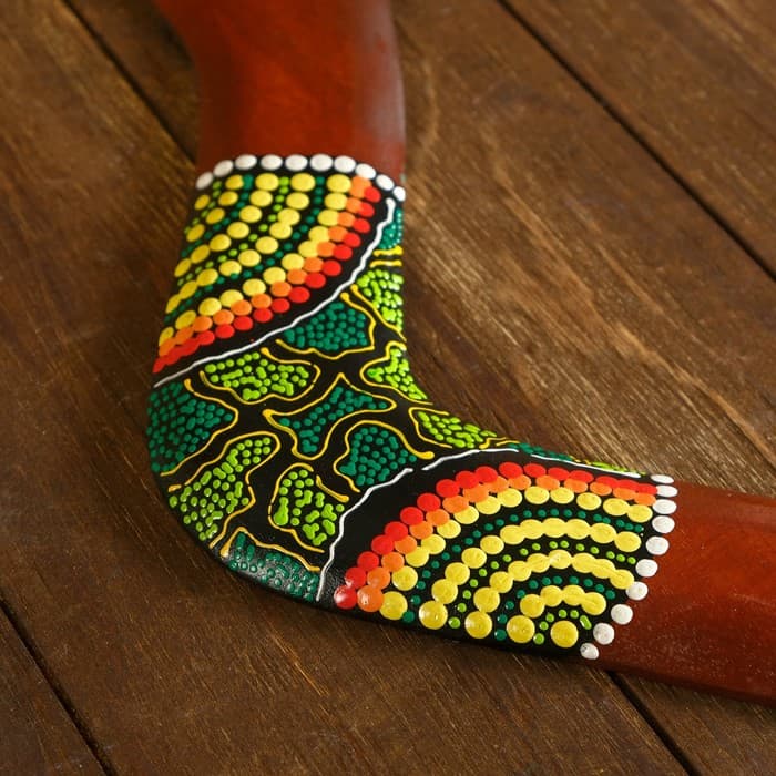 Сувенир «Бумеранг с точечной росписью», 40×7×1 см, МИКС