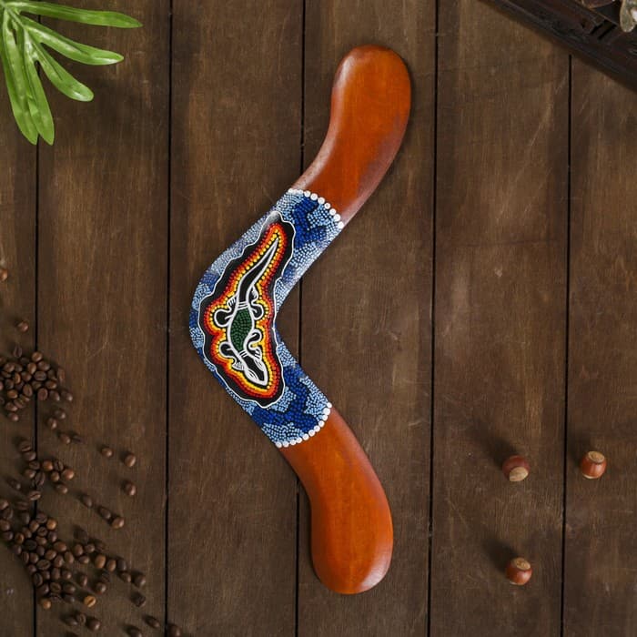 Сувенир «Бумеранг с точечной росписью», 40×7×1 см, МИКС