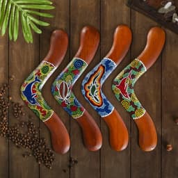 Сувенир «Бумеранг с точечной росписью», 40×7×1 см, МИКС