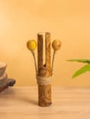 Сувенирный музыкальный инструмент «Двойной кастаньет», 21×4×8 см