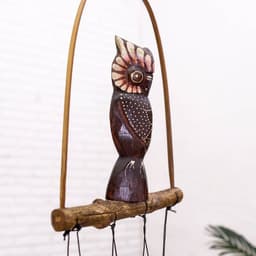 Музыка ветра «Сова», 83×20×4 см, бамбук, МИКС