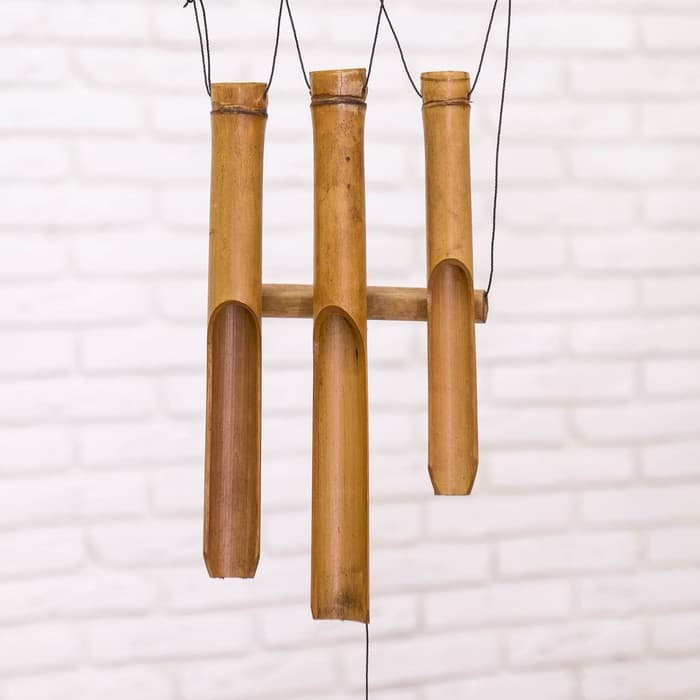 Музыка ветра «Сова», 83×20×4 см, бамбук, МИКС