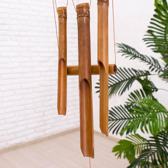 Музыка ветра «Сова», 83×20×4 см, бамбук, МИКС