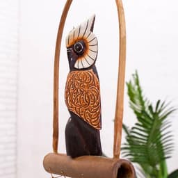 Музыка ветра «Сова», 83×20×4 см, бамбук, МИКС