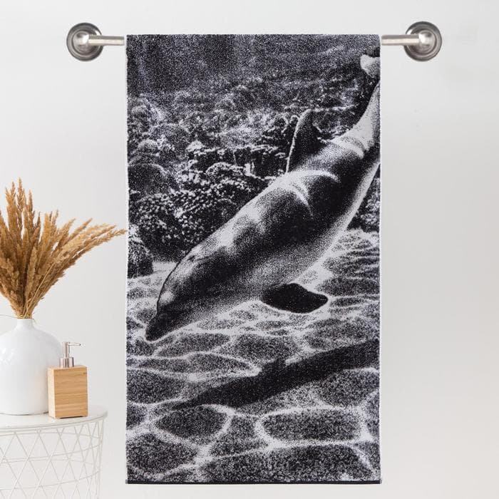 Полотенце махровое пляжное «Этель. Дельфин», 70×130 см, 100% хл, 420 гр/м²