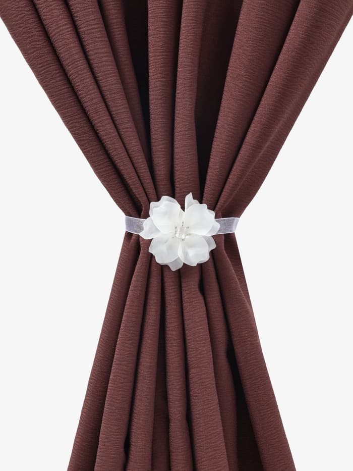 Подхват для штор «Нежный цветок», d=6 см, белый