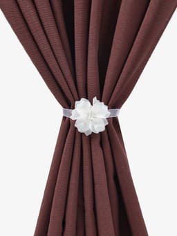 Подхват для штор «Нежный цветок», d=6 см, белый