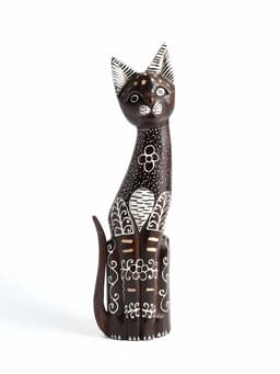 Фигура «Кошки расписанные серебром», набор 3 шт., h=30 см, h=40 см, h=50 см, дерево