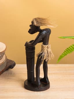 Сувенир «Абориген-барабанщик», 21×7×7 см, дерево