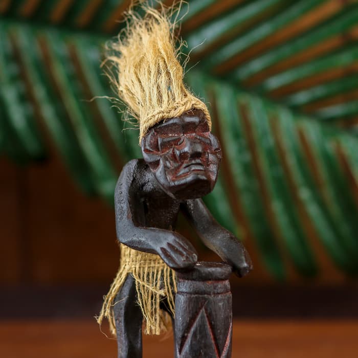 Сувенир «Абориген-барабанщик», 21×7×7 см, дерево