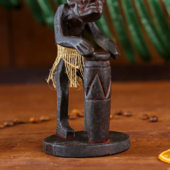 Сувенир «Абориген-барабанщик», 21×7×7 см, дерево