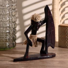 Сувенир «Абориген-серфингист», 19 см, дерево