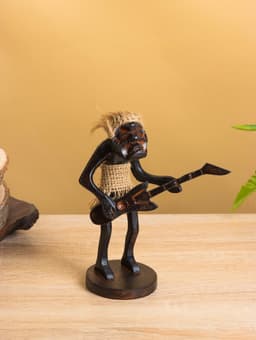 Сувенир «Абориген-гитарист», 16×10×8 см, дерево