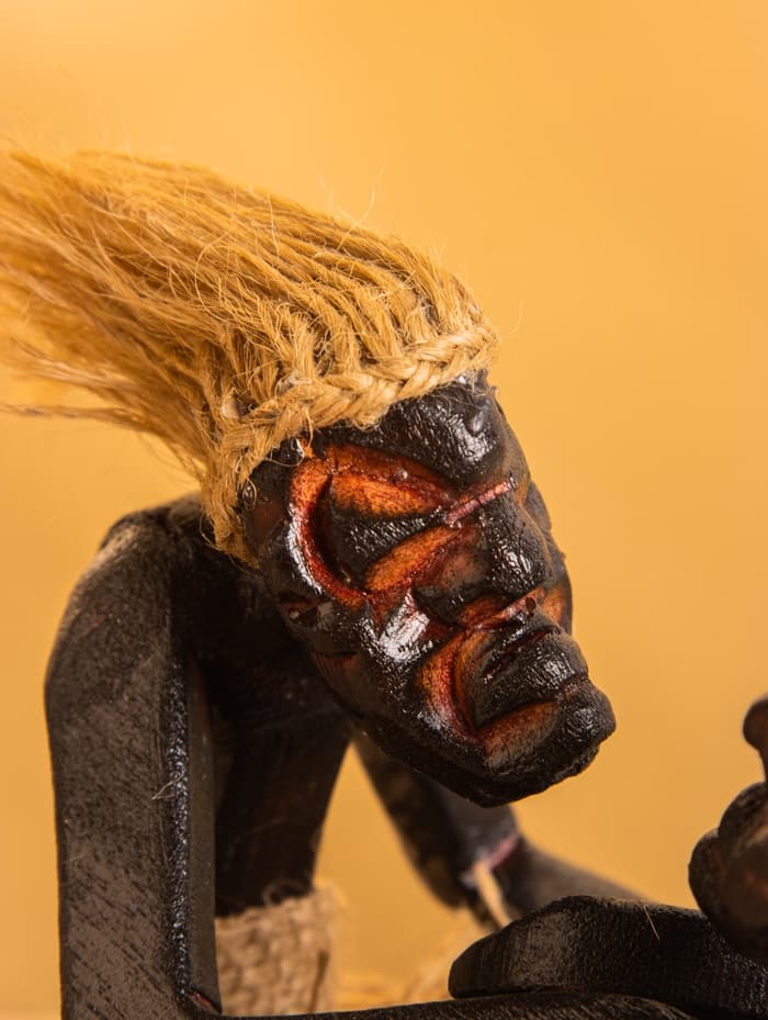 Сувенир «Аборигены и армреслинг», 18×16×9 см, дерево