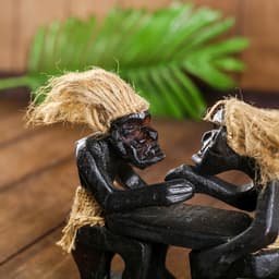 Сувенир «Аборигены и армреслинг», 18×16×9 см, дерево