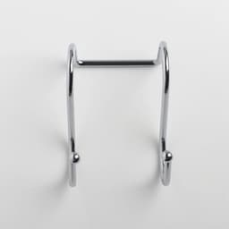 Набор крючков для рейлинга двойной, 2 шт., d=2.5 см, хромированный