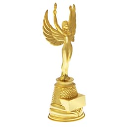 Кубок, наградная фигура под нанесение «Ника», подставка пластик золото, 18.5 см