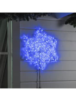 Светодиодная фигура «Снежинка», 54 см, дюралайт, 120 LED, 220 В, мерцание, свечение синий/белый