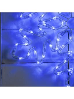 Светодиодная фигура «Снежинка», 54 см, дюралайт, 120 LED, 220 В, мерцание, свечение синий/белый