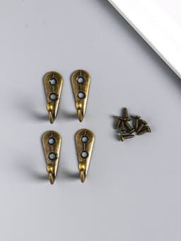 Крючок для ключниц декоративный «Простой», под бронзу, (набор 4 шт.), 3×1.8 см