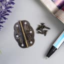 Петля для шкатулки металл фигурная, под бронзу, набор 6 шт., 1.9×2.8 см