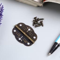 Петля для шкатулки металл фигурная, под бронзу, набор 6 шт., 1.9×2.8 см