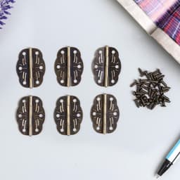 Петля для шкатулки металл фигурная, под бронзу, набор 6 шт., 1.9×2.8 см