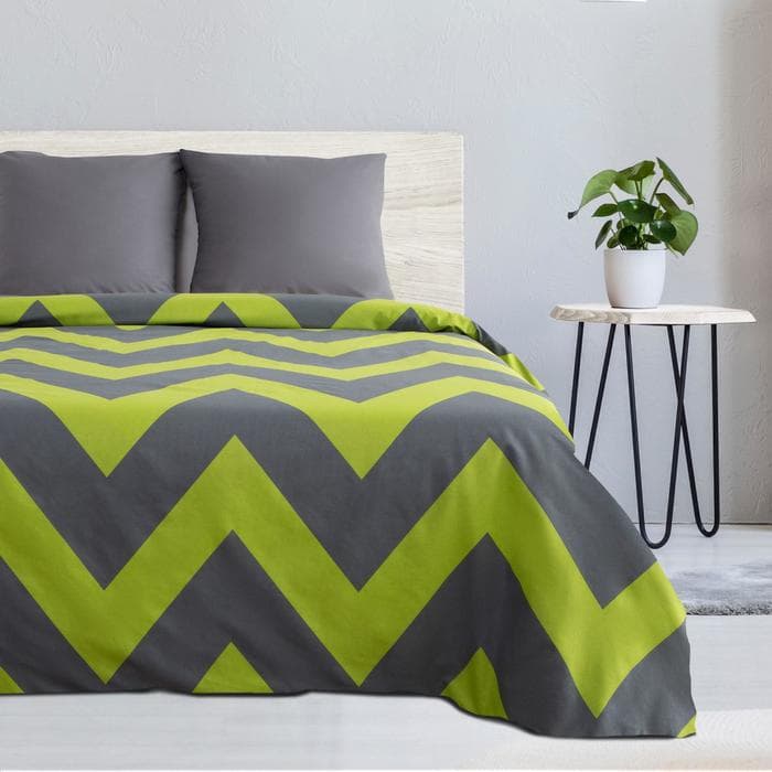 Постельное бельё 2-спальное «Этель. Зелёный шеврон», поплин