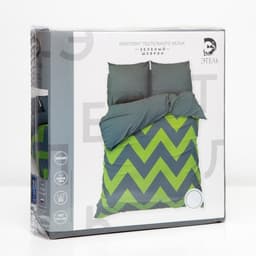 Постельное бельё 2-спальное «Этель. Зелёный шеврон», поплин