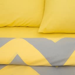 Постельное бельё евро «Этель. Жёлтый шеврон», поплин