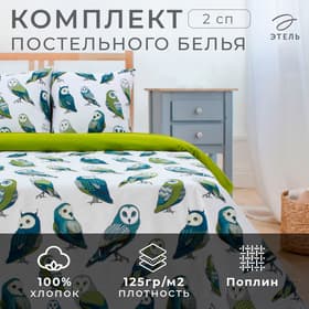 Постельное бельё 2-спальное «Этель. Совушки», поплин