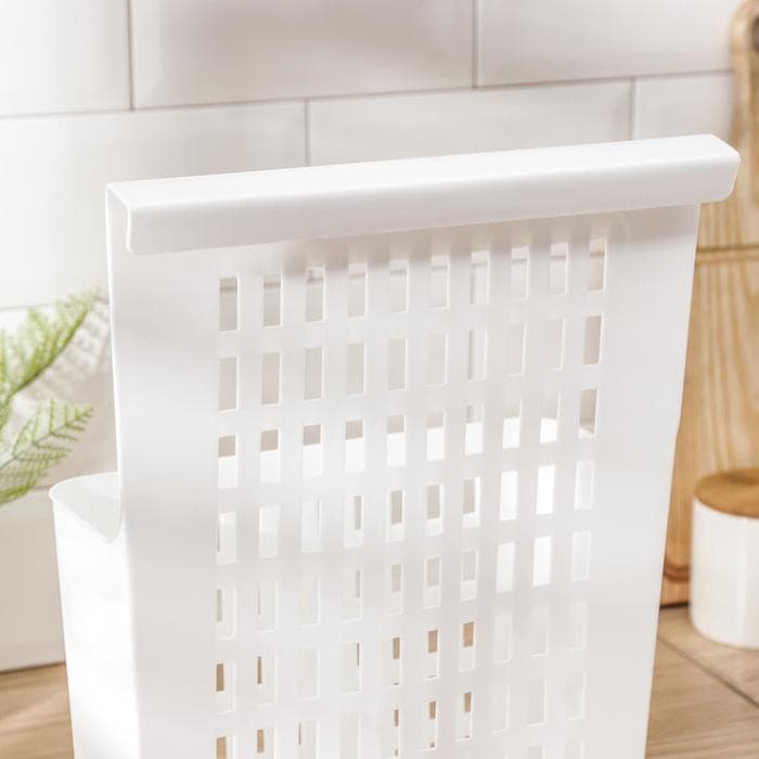 Корзина для хранения подвесная на дверцу IDEA, пластик, 25×13×36 см, белая