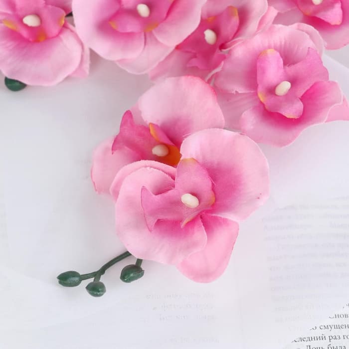 Цветы искусственные «Орхидея Фаленопсис мультифлора», 6×37 см, розовый МИКС