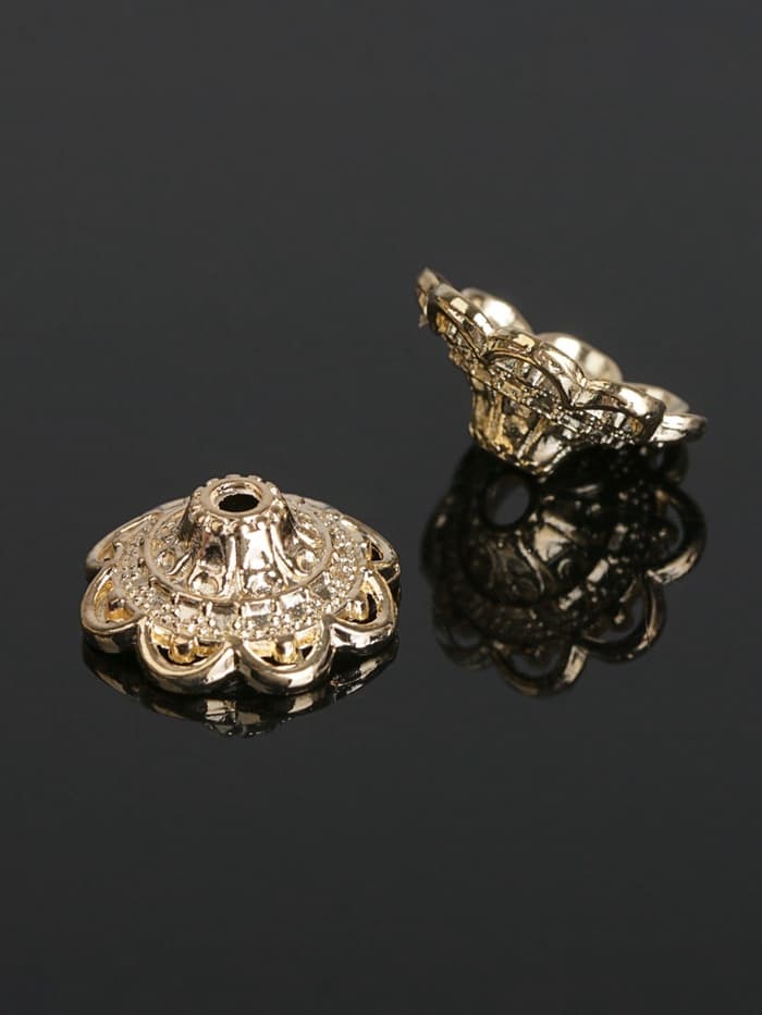 Шапочки для бусин (набор 10 шт.), 6×13.5 мм, цвет золото