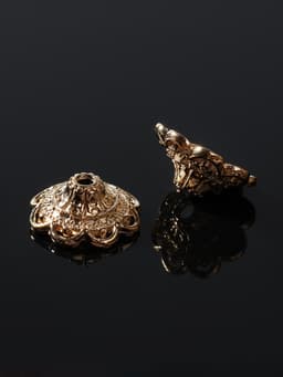 Шапочки для бусин (набор 10 шт.), 6×13.5 мм, цвет золото