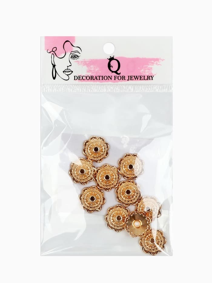 Шапочки для бусин (набор 10 шт.), 6×13.5 мм, цвет золото