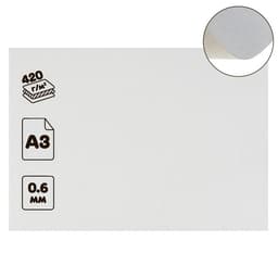Картон хром-эрзац, А3 (30×42 см), 420 г/м², «Ладога», немелованный, 0.6 мм