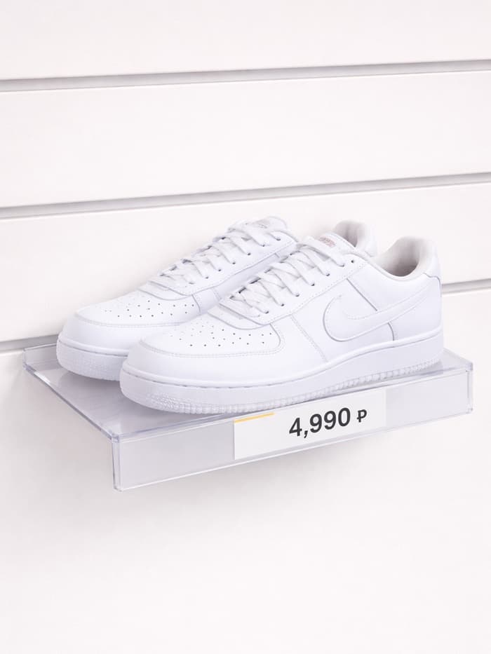 Полка для экономпанелей, для обуви, с ценникодержателем, 24.5×11.5 см, оргстекло, 3 мм