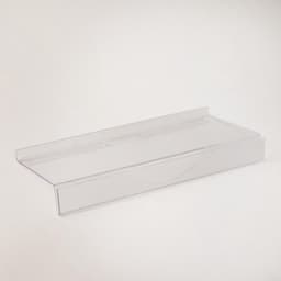 Полка для экономпанелей, для обуви, с ценникодержателем, 24.5×11.5 см, оргстекло, 3 мм