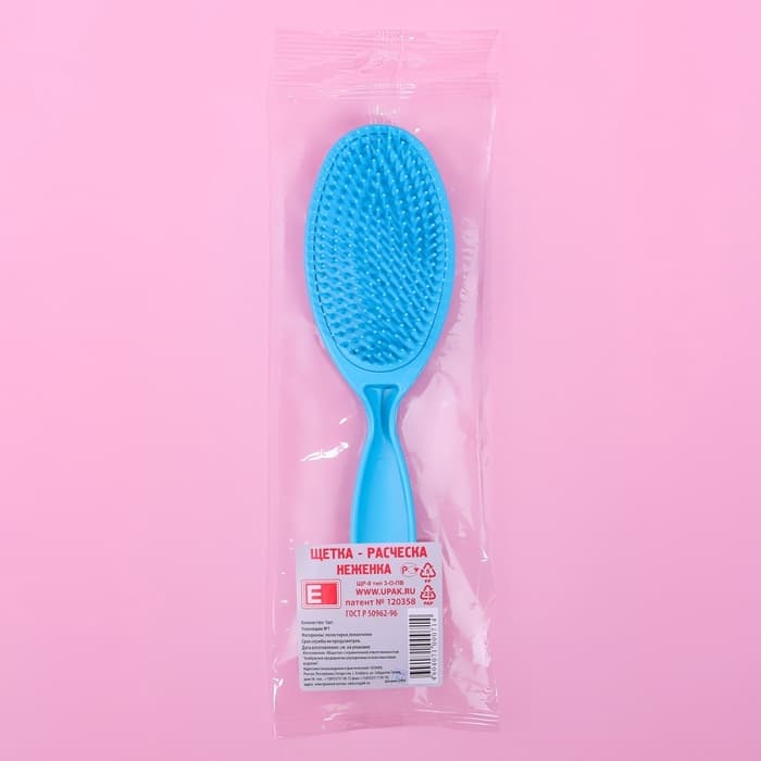 Расчёска массажная, 22×6 см, МИКС