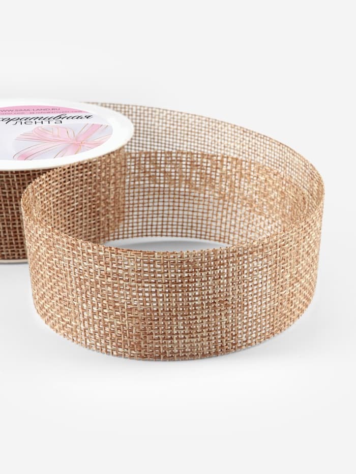 Лента текстильная, 30 мм, 4.5±0.5 м, бежевая