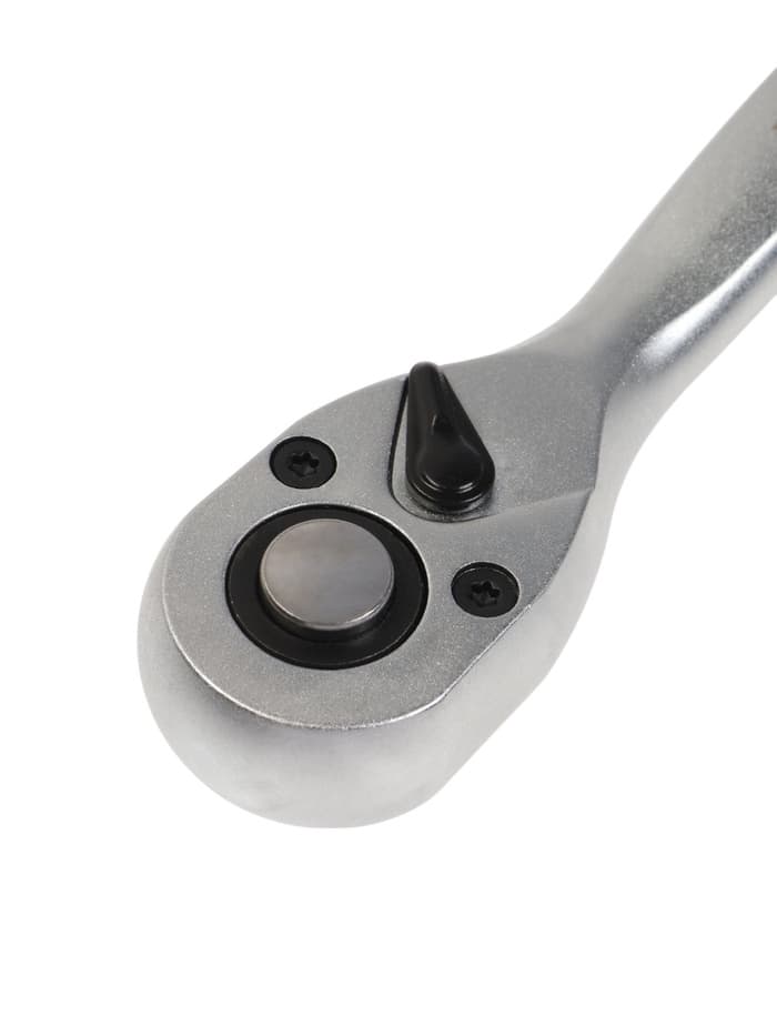 Вороток с трещоткой ТУНДРА, CrV, квадрат 1/2", 2К рукоятка, 72 зубца, 250 мм