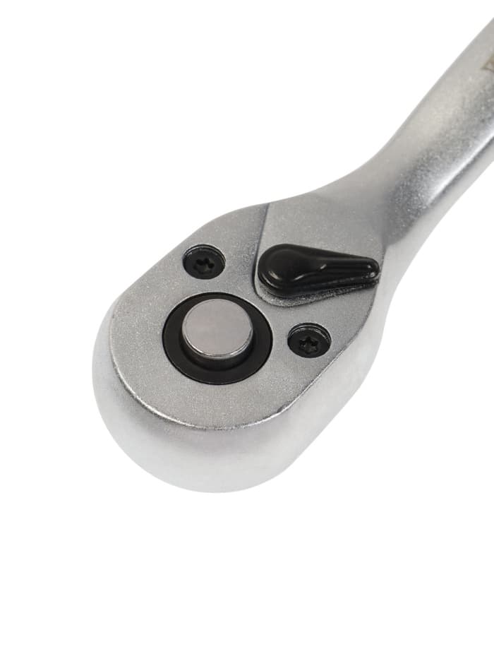 Вороток с трещоткой ТУНДРА, CrV, квадрат 3/8", 2К рукоятка, 72 зубца, 200 мм