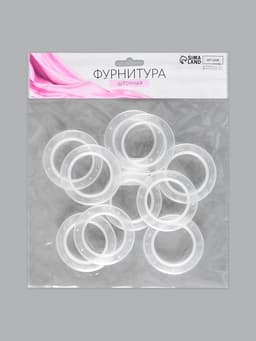 Люверсы для штор, d=4/6.5 см, 10 шт., прозрачные