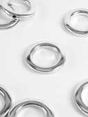 Люверсы для штор, d = 4,3/6.5 см, 10 шт., цвет серебряный